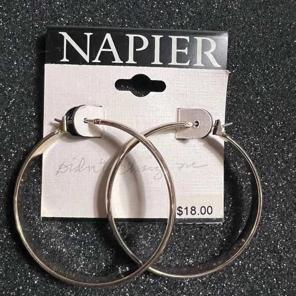 Napier Gold Hoop Earrings - Picture 1 of 4